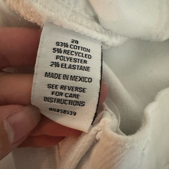 NEW Evereve White Ever Trouser Jeans Denim Size 28 Women's High Rise Straight - Picture 9 of 12